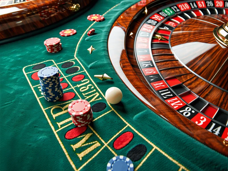 Bàn quay Roulette trực tiếp với quả bóng đang lăn và các loại cược khác nhau trên vipwinbest.com