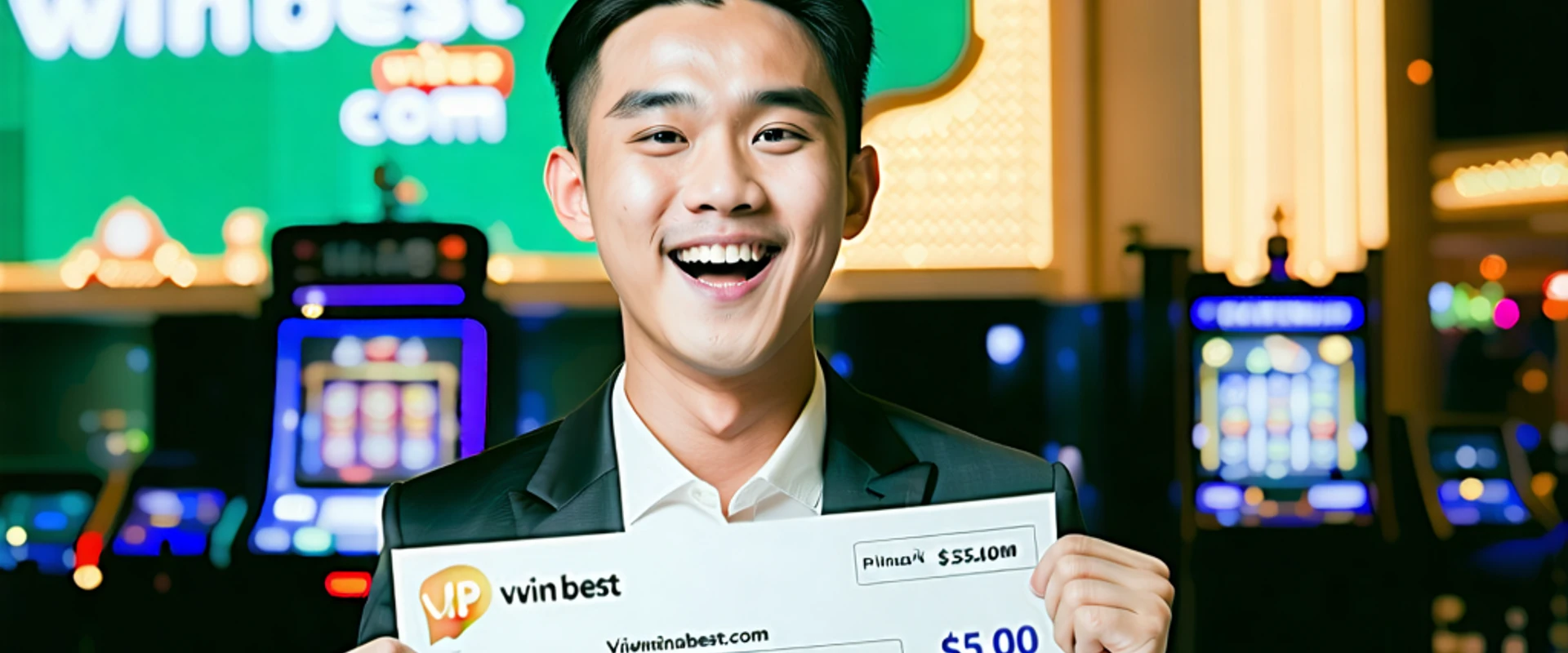 Người chiến thắng ăn mừng giải thưởng lớn tại vipwinbest.com