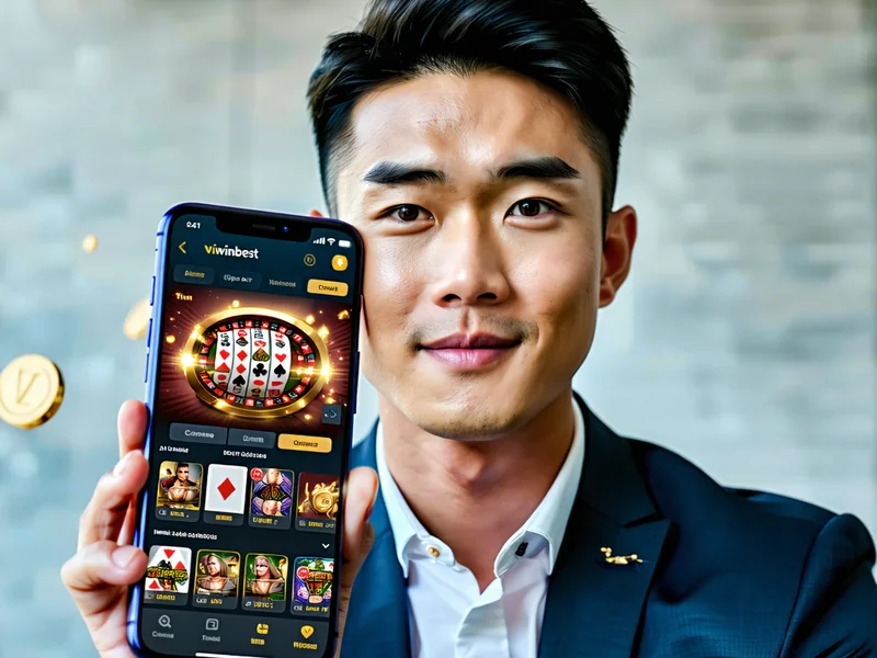 Hình ảnh người đang sử dụng ứng dụng di động của vipwinbest.com trên điện thoại